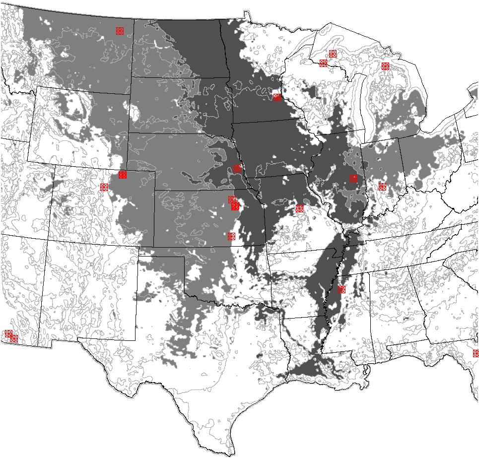 United States Map Mid Continent