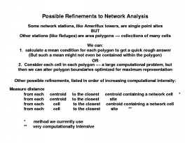 Refinements to Network Analysis