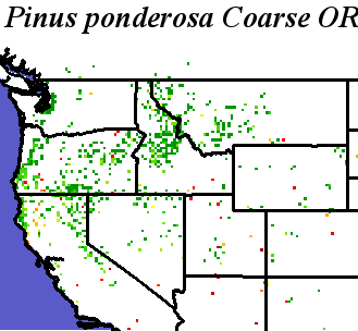 Pinus_ponderosa_Pacific_Haplotypes.elev Coarse ORM Distance