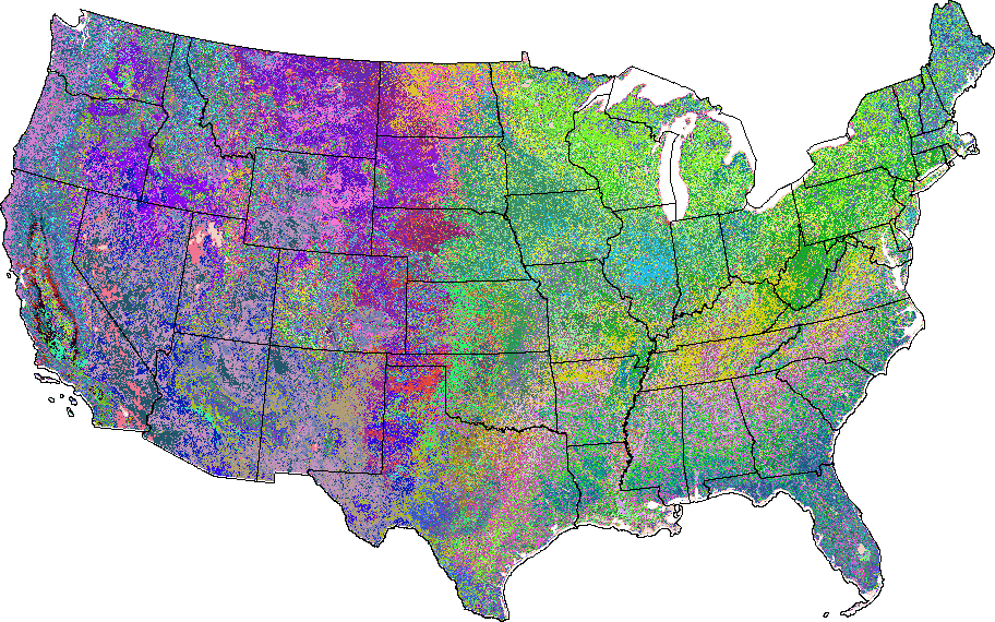 National Mode or Majority Phenoregion Map over 12 years