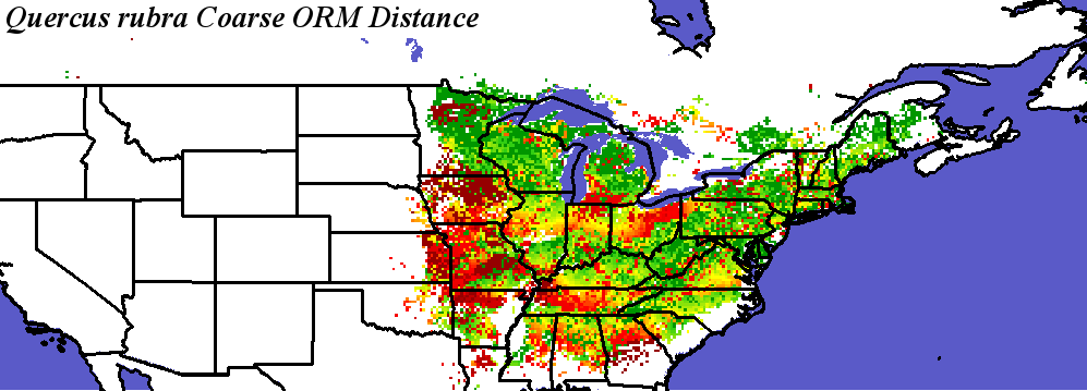 Quercus_rubra_final.noelev Coarse ORM Distance