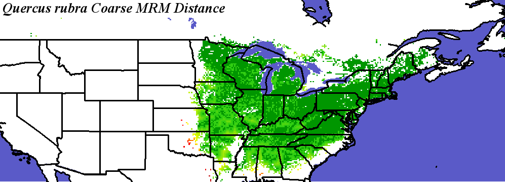 Quercus_rubra_final.noelev Coarse MRM Distance