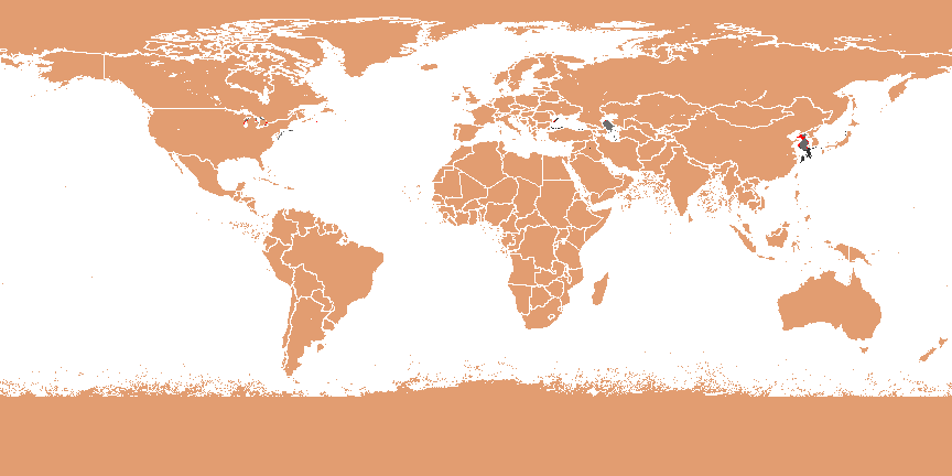 The degree of environmental similarity between Great Lakes aquatic ecoregion number 1801 and each of the other 3000 Most-Different Global Aquatic Ecoregions, shown as a gray scale where black is very similar and white is very different