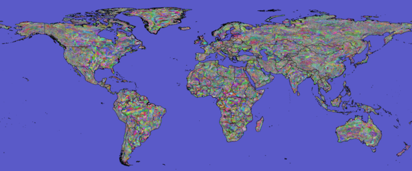 Seed Transfer Zones for Hadley, Scenario B1, 2050, with Elevation