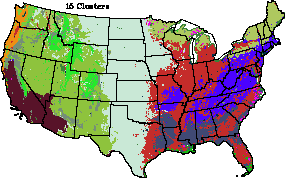 15 Zones - Abiotic + Extant Veg. Info + Ecosystem Performance