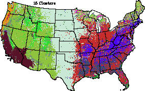 15 Zones - Abiotic + Extant Veg. Info + Ecosystem Performance