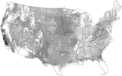 Multivariate Similarity to Environmental Conditions in Santa Cruz, CA, or 'Santa Cruz-ness' as a Predictor of National SOD Susceptibility