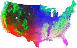The 1500 M
ost-Different SOD-plus-Host Quantitative Ecoregions in the Lower 48 United States Shown in Similarity Colors