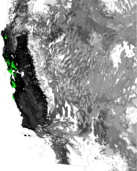 Multivariate Similarity to Environmental Conditions in the most-similar confirmed SOD outbreak locations, based on the 1500-ecoregion map, as a Predictor of National SOD Susceptibility